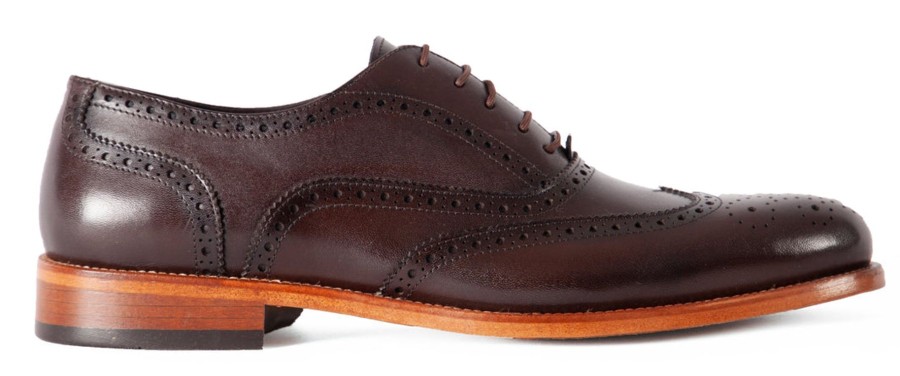 Men Human Scales Brogues | Gustav Brown