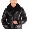 Men Human Scales Winter | Burt Shearling Black Distressed