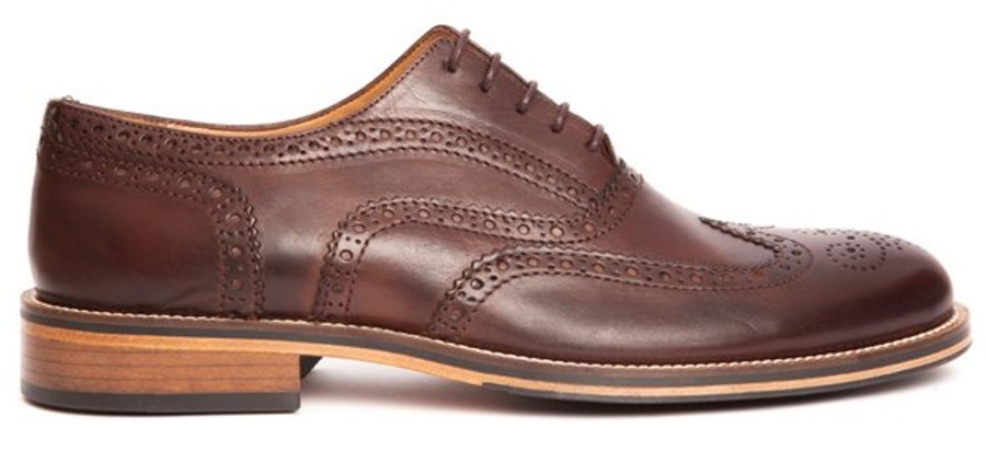 Men Human Scales Brogues | Gerry Dark Brown