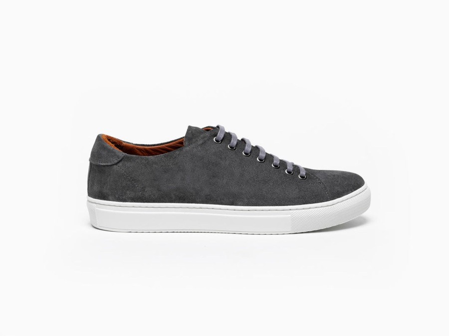 Men Human Scales Sneakers | Herbert Suede Dk Grey