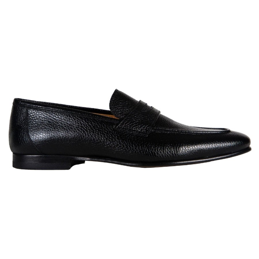 Men Human Scales Loafers | Penny Grained Black