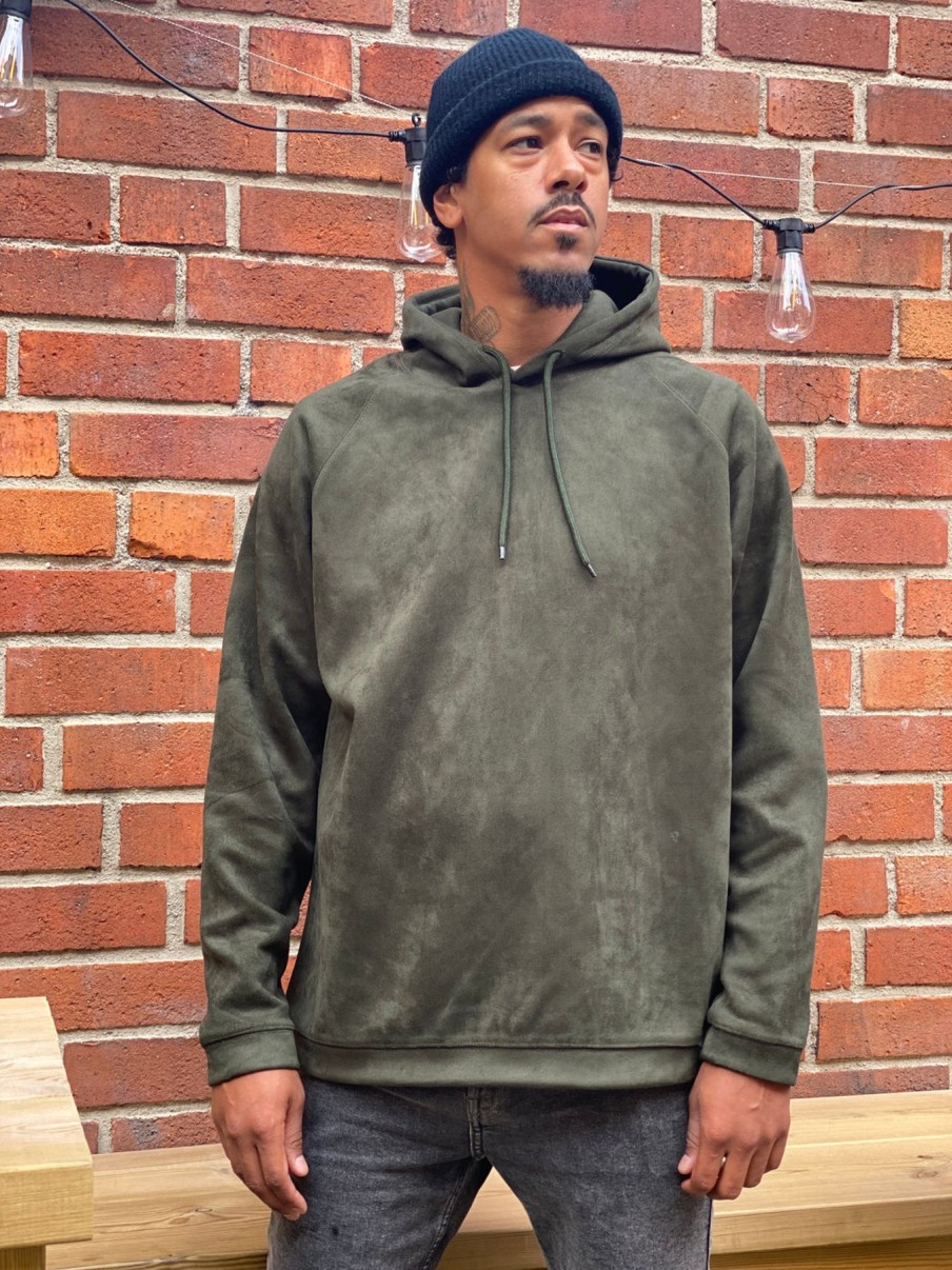 Men Human Scales Sweaters | Hans Vegan Suede Moss Green