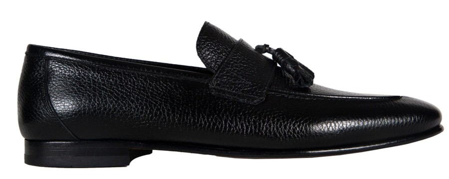 Men Human Scales Loafers | Adel Grained Black