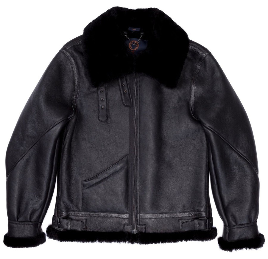 Men Human Scales Leather | Burt Black Shearling