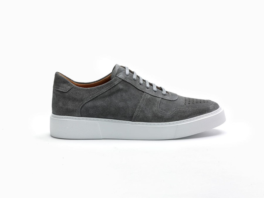 Men Human Scales Sneakers | Luca Suede Grey